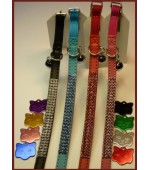Crystal 3 Row Cat Collar with tag